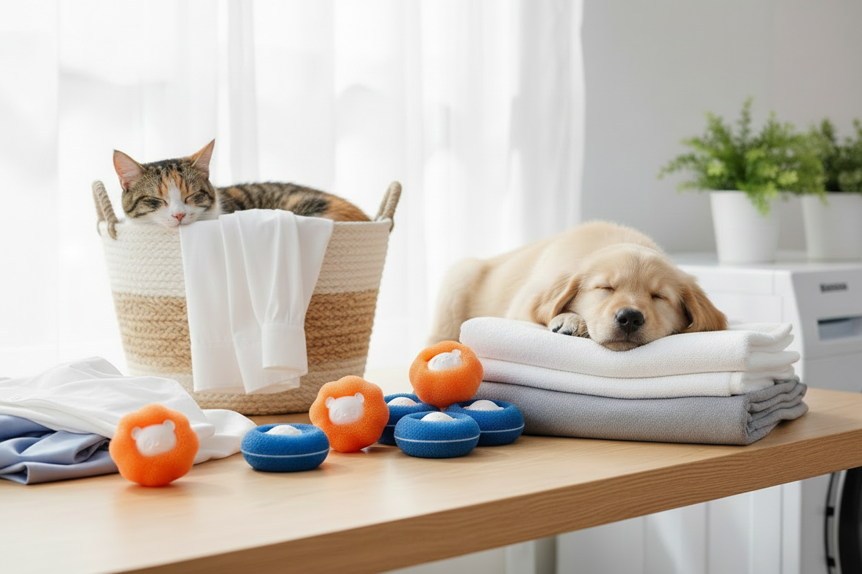 Bannière avec chat dans le panier